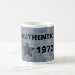 Authentic 1972 Vintage Star Retro Birthday Design Coffee Mug