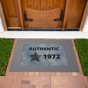 Authentic 1972 Vintage Star Retro Birthday Design Doormat
