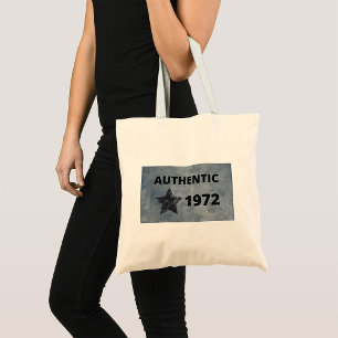 Authentic 1972 Vintage Star Retro Birthday Design Tote Bag