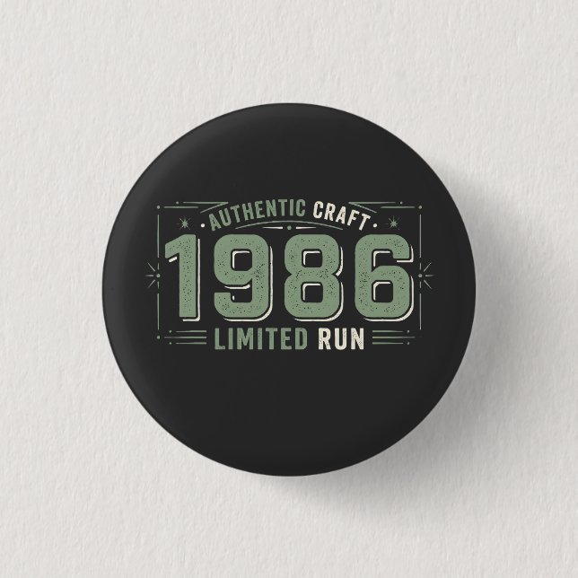 Authentic 1986: Limited Run Sage Dreamscape Button (Front)
