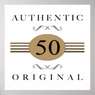 Authentic 50th Birthday Poster