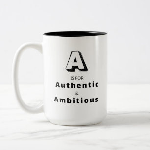 Authentic A - Personalized Luxury Praise Two-Tone Coffee Mug