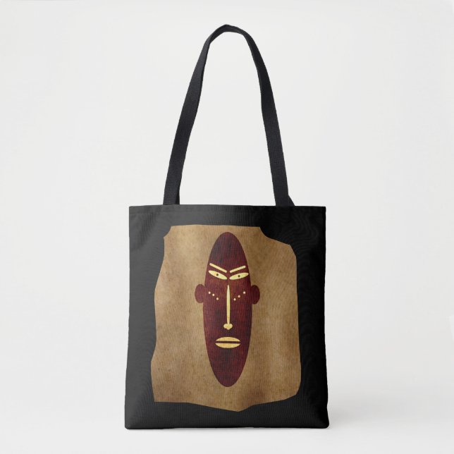Authentic Aboriginal abstract face Tote Bag (Front)