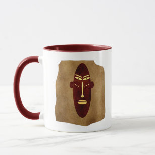 Authentic Aboriginal abstract mask Mug