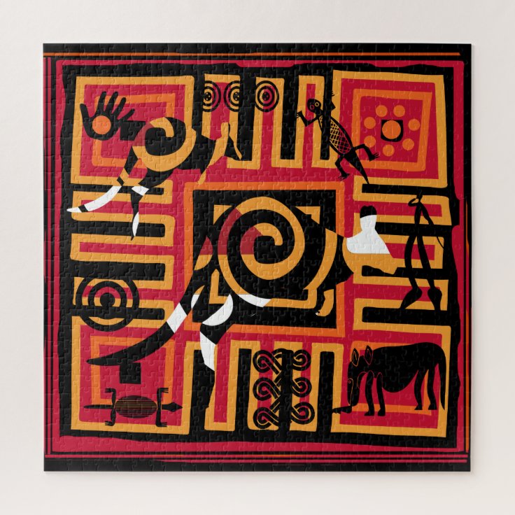 Authentic Aboriginal art Jigsaw Puzzle Zazzle