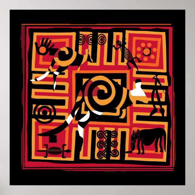 Authentic Aboriginal art Poster (Front)