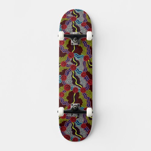Authentic Aboriginal Art _  Skateboard