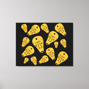 authentic abstract modern mask canvas print