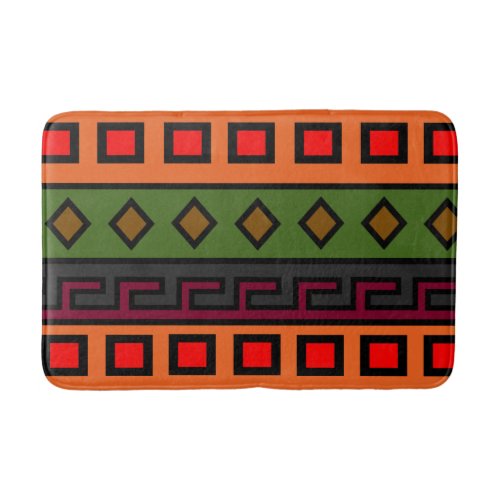 authentic African colored pattern Bath Mat