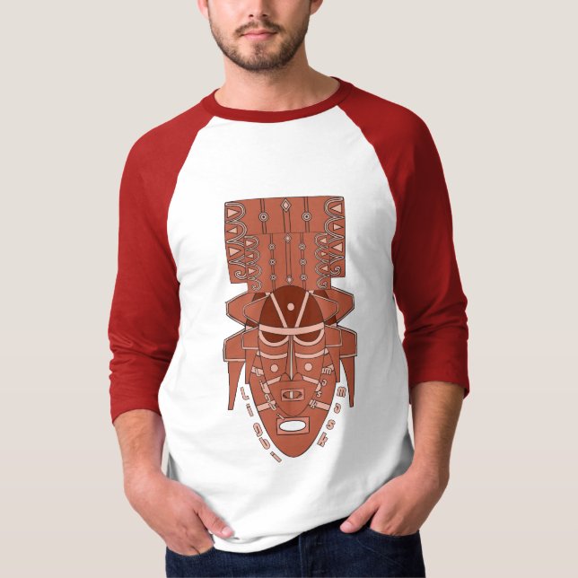 Authentic African Ligbi mask men's T - shirt (Front)