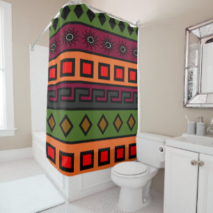 Authentic African traditional pattern Shower Curtain