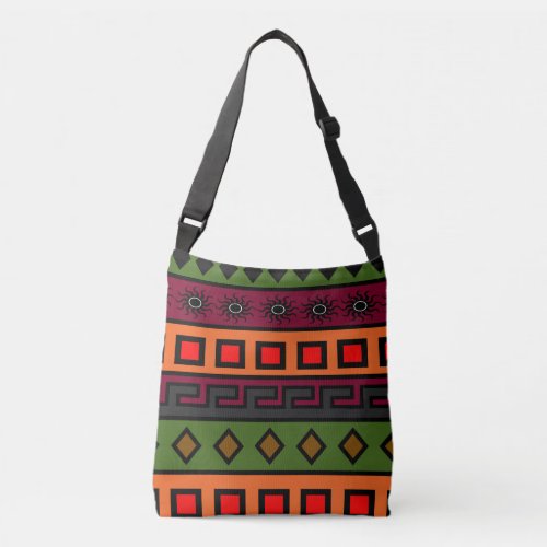 authentic african tribe ornate crossbody bag