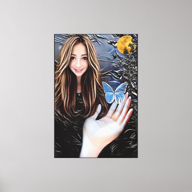 Authentic Artist-Made Digital Painting Canvas Print (Front)