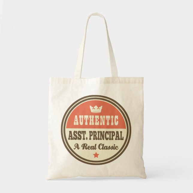 Authentic Assistant Principal Vintage Gift Idea Tote Bag (Front)