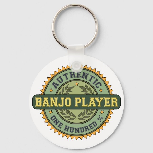 Authentic Banjo Player Keychain (Front)