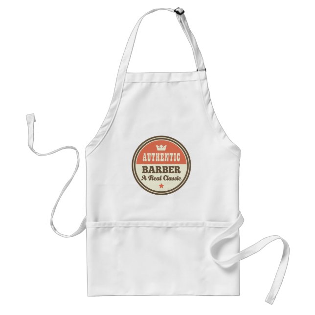 Authentic Barber A Real Classic Adult Apron (Front)