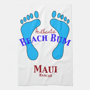 Authentic Beach Bum Maui Hawaii Towel