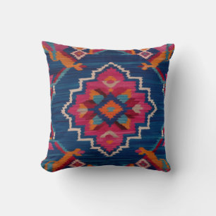 Authentic Blue Kilim Rug Pillows: A Piece of Art Throw Pillow