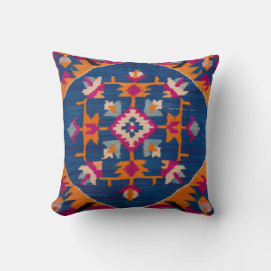 Authentic Blue Kilim Turkish Rug Pillows
