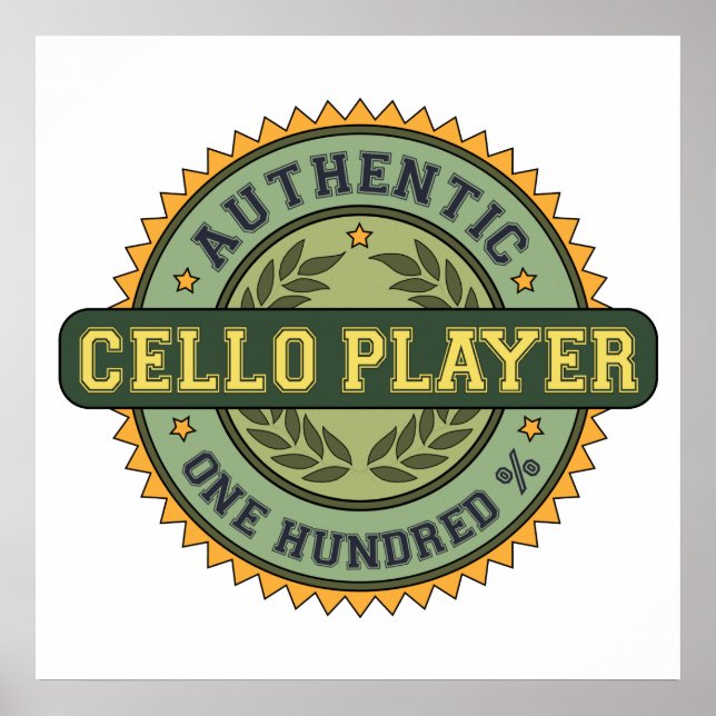 Authentic Cello Player Poster (Front)