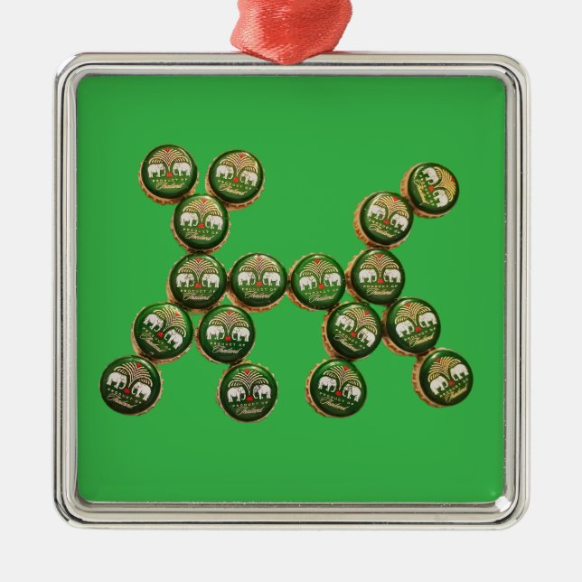 ​🐶 Authentic Chang Beer Cap Dog Metal Ornament (Front)