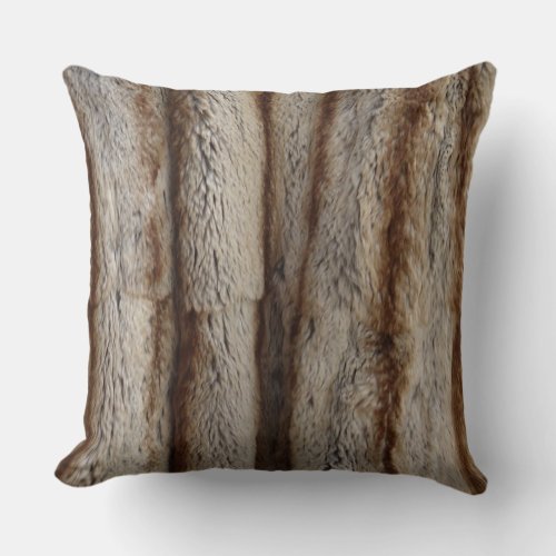 AUTHENTIC CHINCHILLA FUR  THROW PILLOW