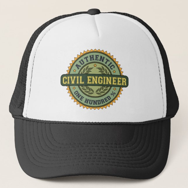 Authentic Civil Engineer Trucker Hat (Front)