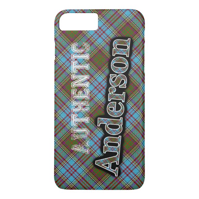 Authentic Clan Anderson Scottish Tartan Design Case-Mate iPhone Case (Back)