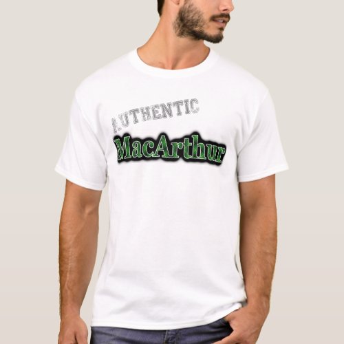 Authentic Clan MacArthur Tartan Name Design T_Shirt