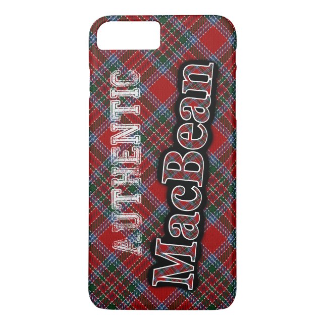 Authentic Clan MacBean Scottish Tartan Design Case-Mate iPhone Case (Back)