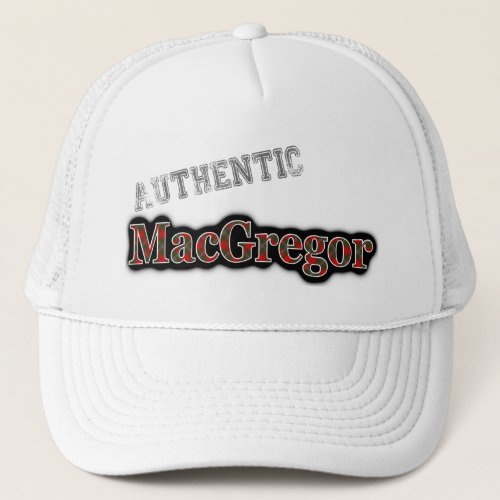 Authentic Clan MacGregor Scottish Tartan Name Trucker Hat