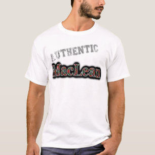 Authentic Clan MacLean Tartan Name Design T-Shirt
