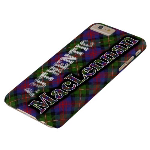 Authentic Clan MacLennan Scottish Tartan Design Barely There iPhone 6 Plus Case