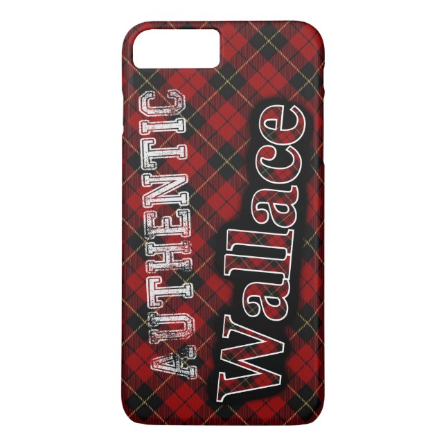 Authentic Clan Wallace Scottish Tartan Design Case (Back)