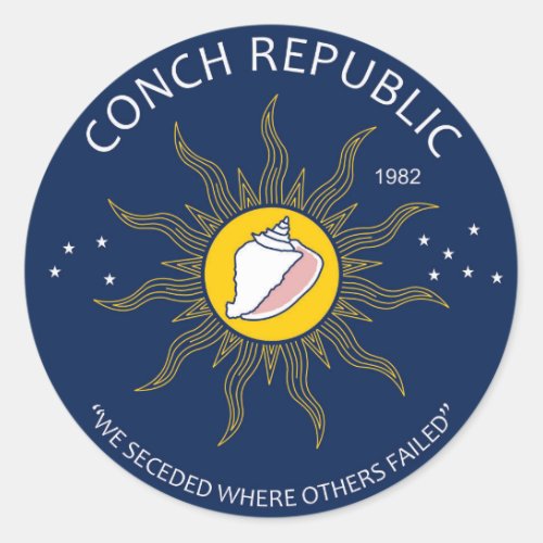 Authentic Conch Republic AVOID FAKES Classic Round Sticker