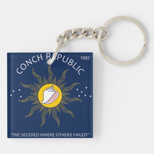 Authentic Conch Republic AVOID FAKES Keychain