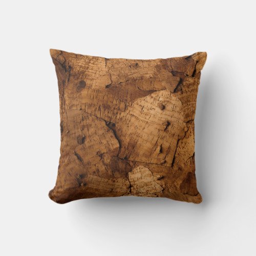 Authentic Cork Texture Throw Pillow