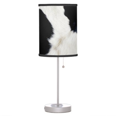 Authentic Cow Fur Animal Print Table Lamp