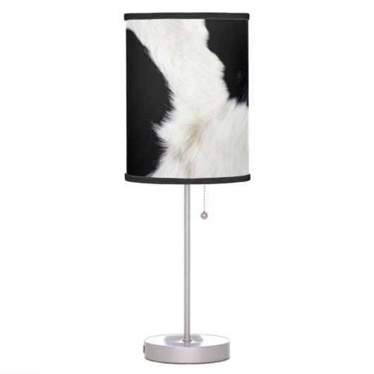 Authentic Cow Fur Animal Print Table Lamp (Left)