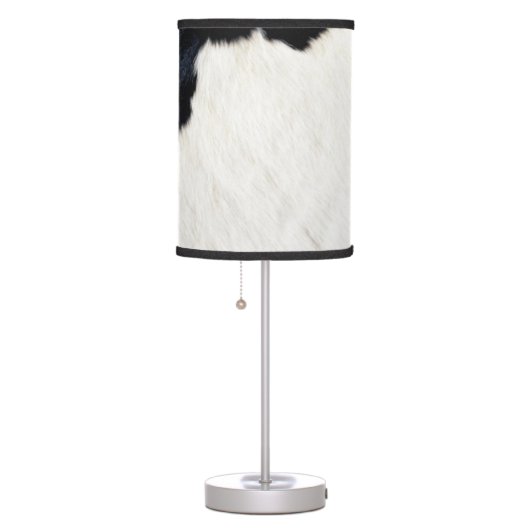Authentic Cow Fur Animal Print Table Lamp (Right)