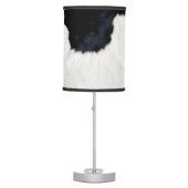 Authentic Cow Fur Animal Print Table Lamp (Front)