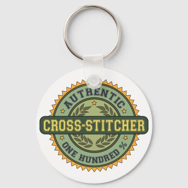 Authentic Cross-stitcher Keychain (Front)