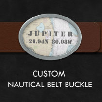 Authentic Florida Nautical Rectangle or Oval Belt Buckle