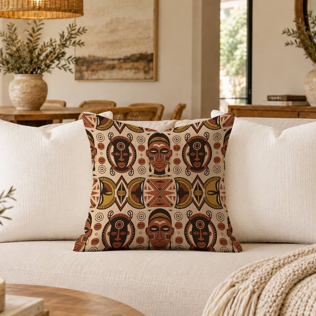 Authentic Geometric African Throw Pillow Design (Authentic Geometric African Throw Pillow Design)