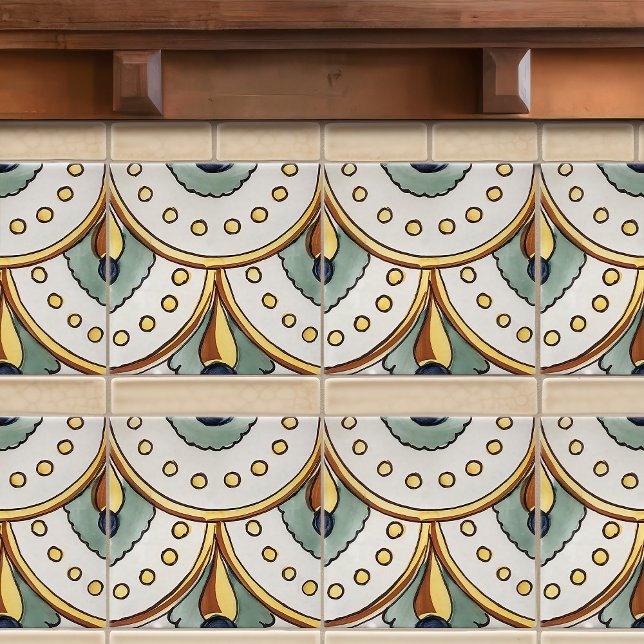 Authentic Hand Painted Floral Majolica Spain Ceramic Tile (Creator Uploaded)