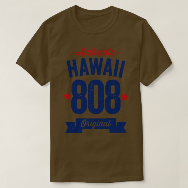 Authentic Hawaii 808 Area Code T-Shirt (Design Front)