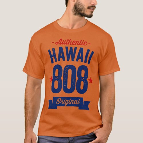 Authentic Hawaii 808 Area Code T_Shirt