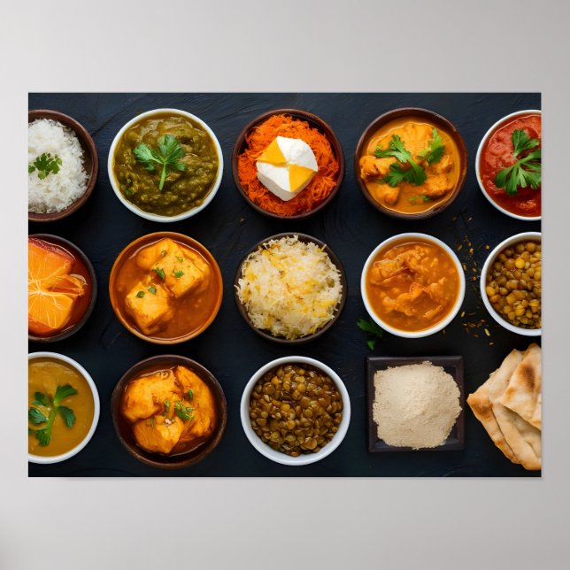 Authentic Indian Cuisine Variety Poster (Front)