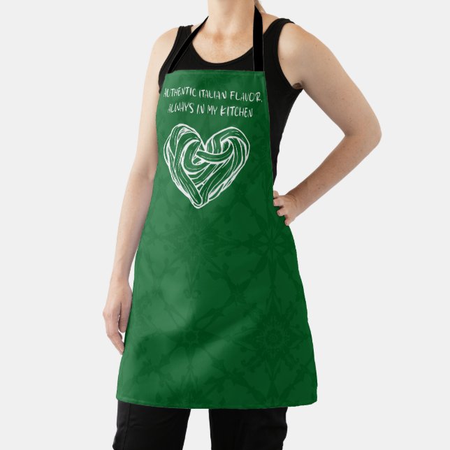 Authentic Italian Flavor Always My Kitchen Design Apron (Insitu)