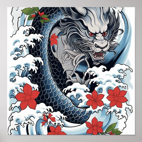 Authentic Japanese Irezumi Tattoo Poster _ Stunnin